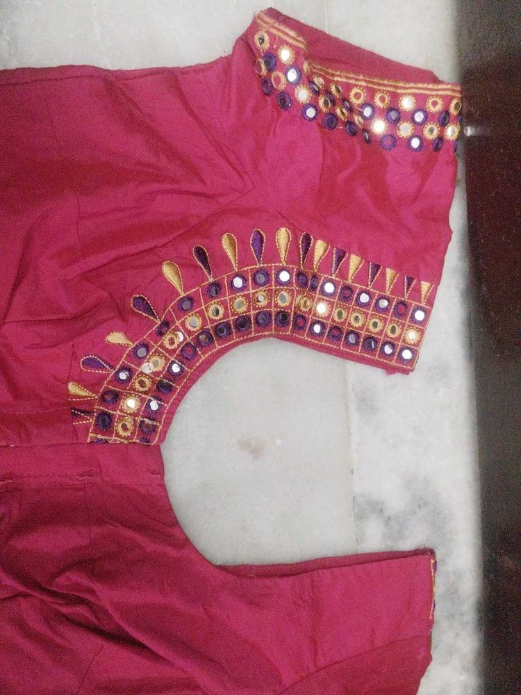Embroidered Pink Blouse