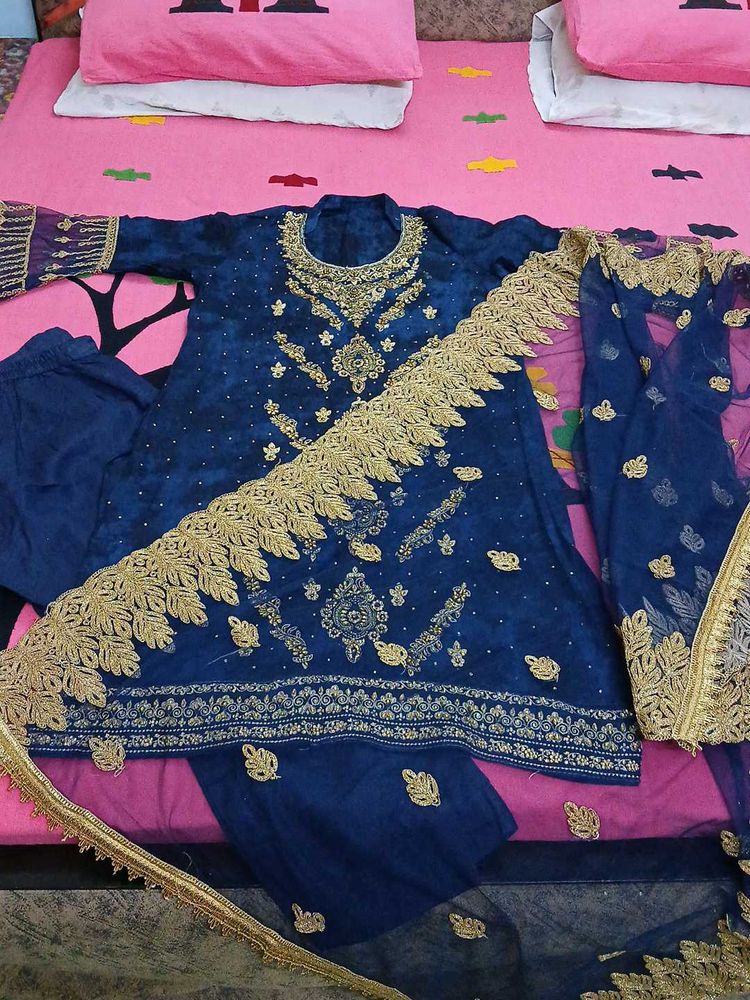 Heavy Embroidery Suit For Wedding Wear