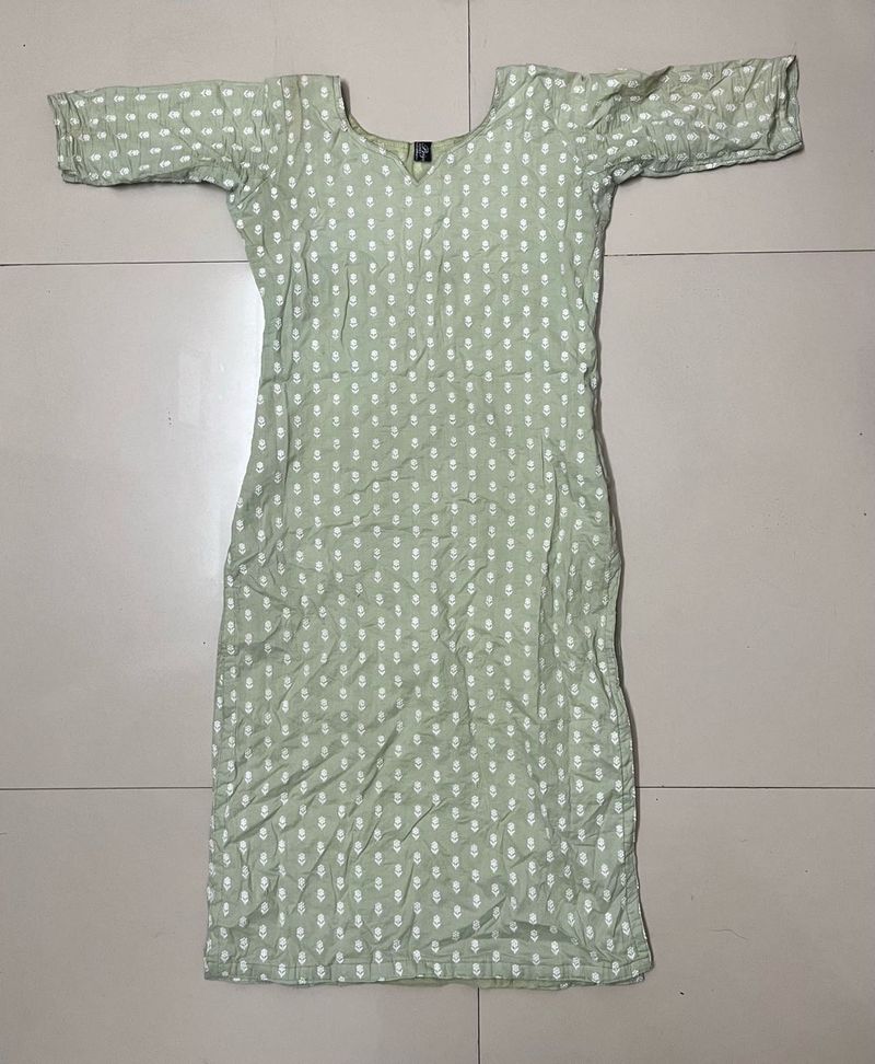 Sage Green Printed Kurta