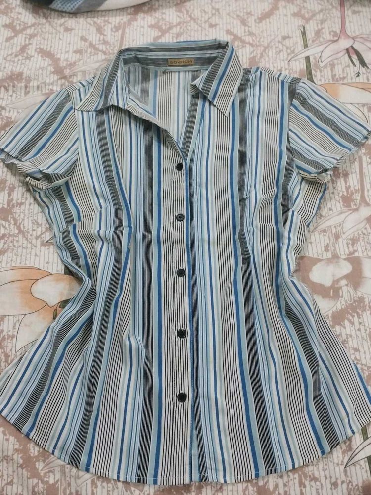 Striped Button-Down Shirt