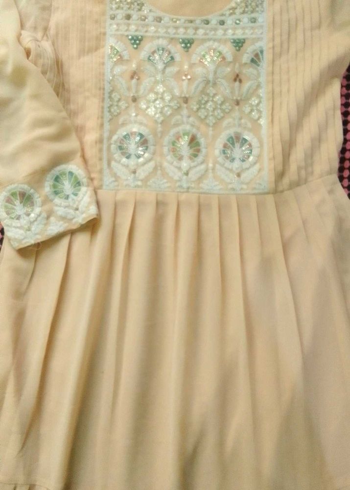 Floral Frock In Light Orange