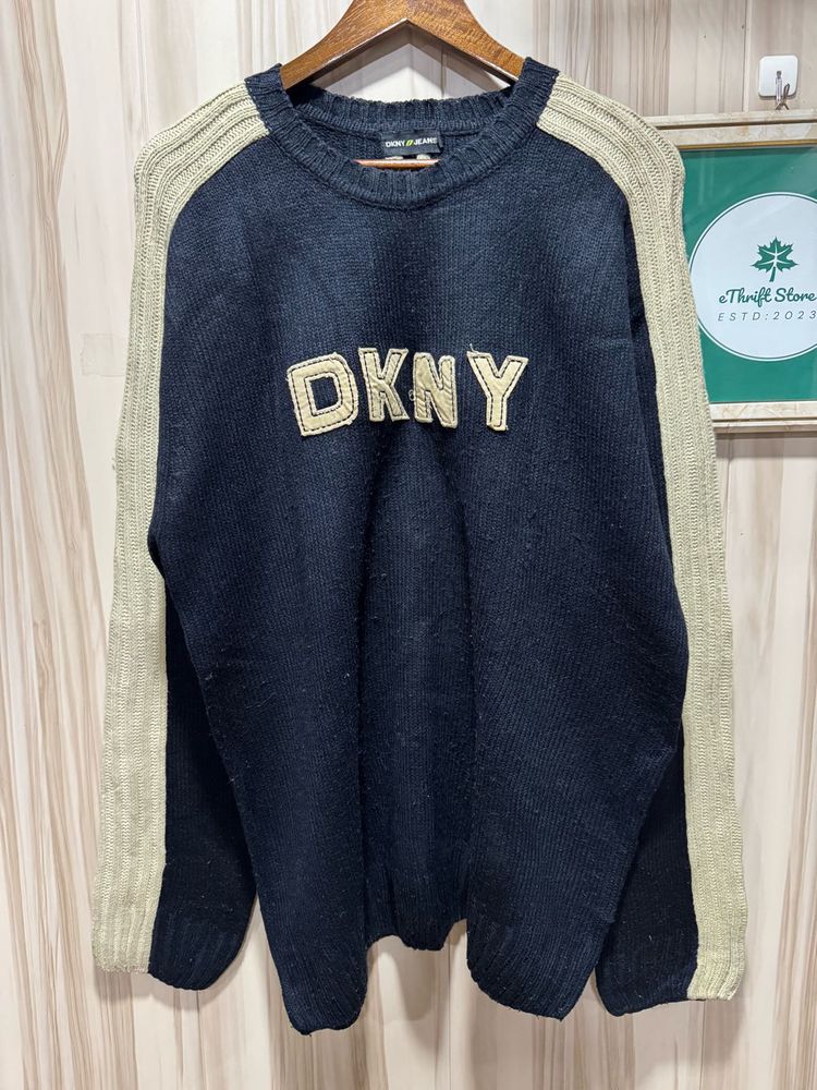 DKNY Vintage Black Crewneck Sweater