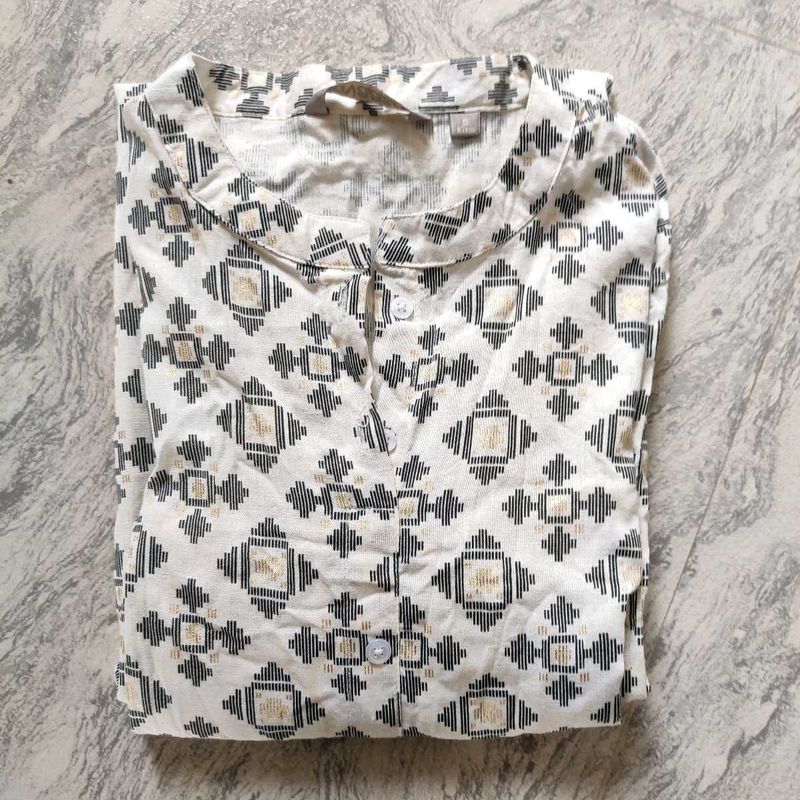 Straight Kurti With Buttons