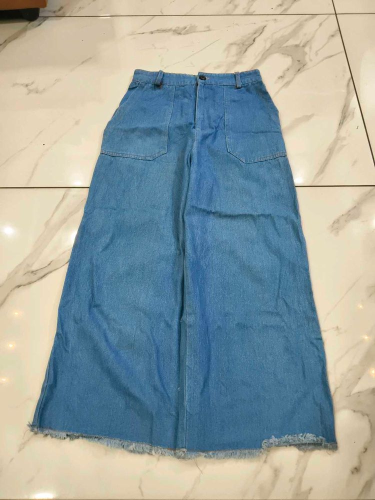 Wide Leg Denim Jeans