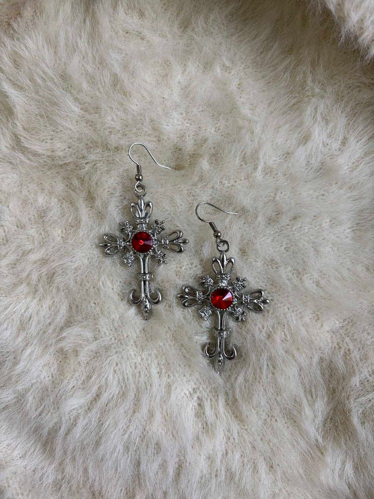 Cross Goth earrings