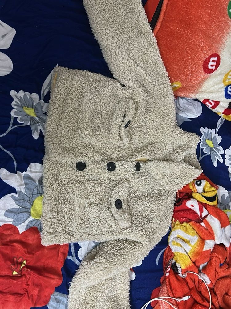 Cozy Beige Fleece Jacket