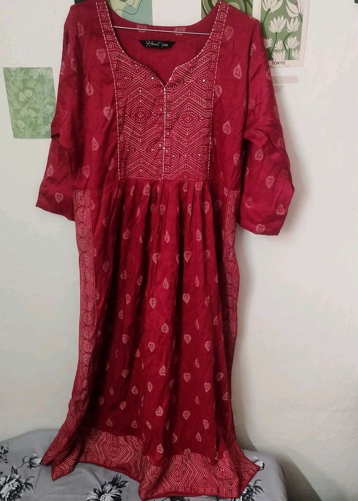 Festive red kurti