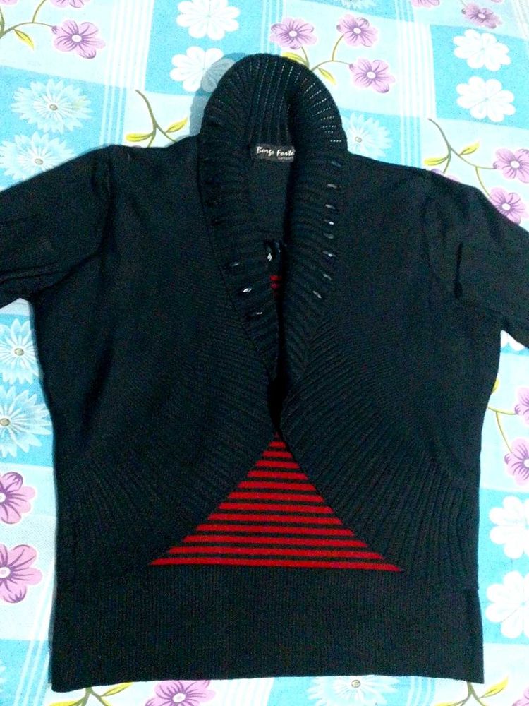 Elegant Black Knit Cardigan