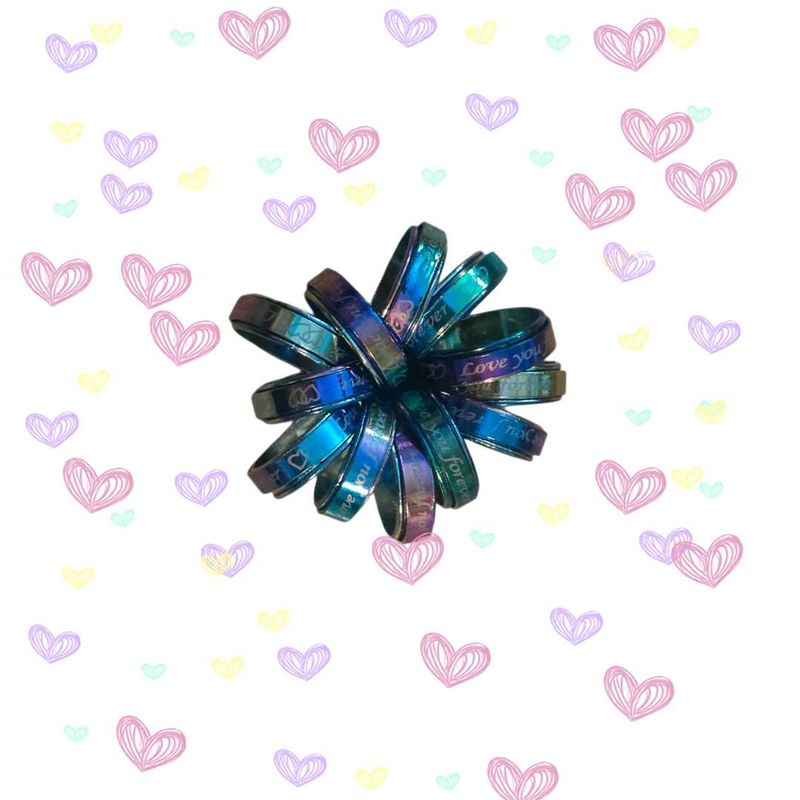 Iridescent 'Love You Forever' Ring