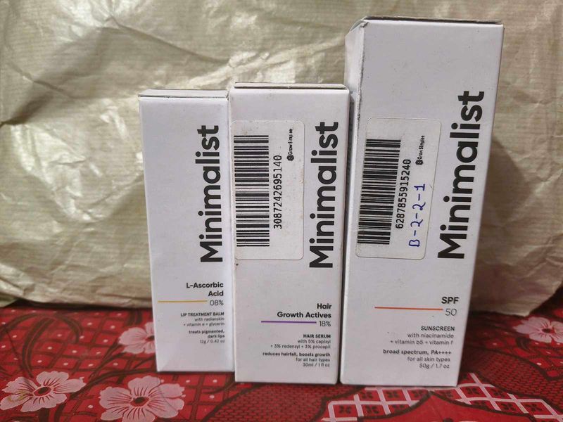 Minimalist Lipbalm Sunscreen Hair Growth Serum