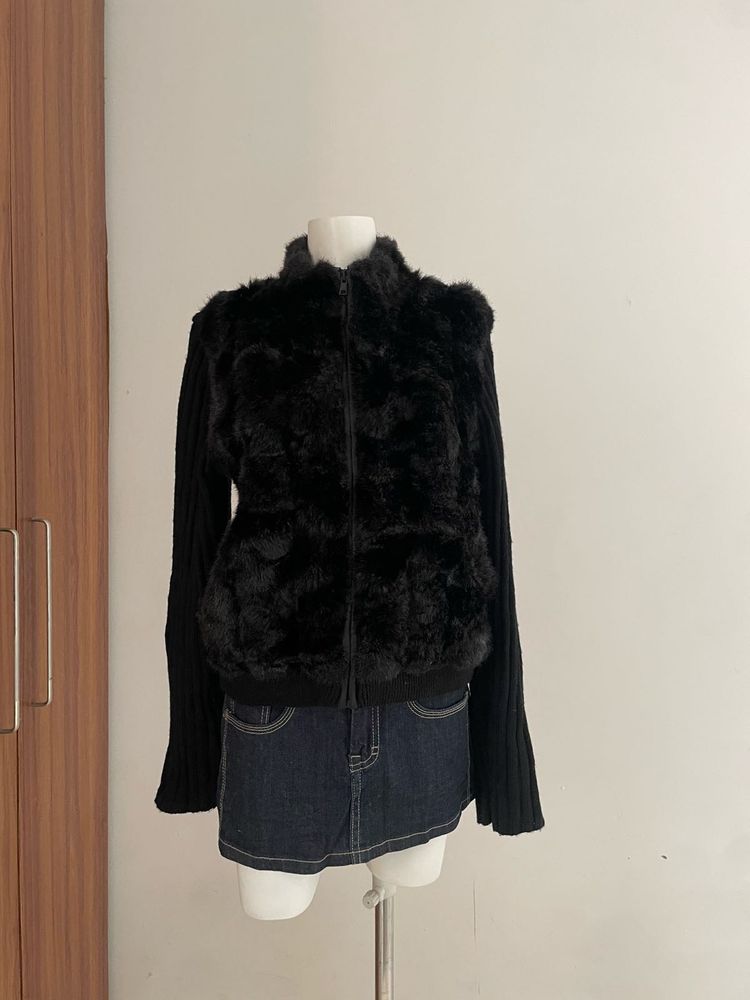Faux Fur Black Jacket