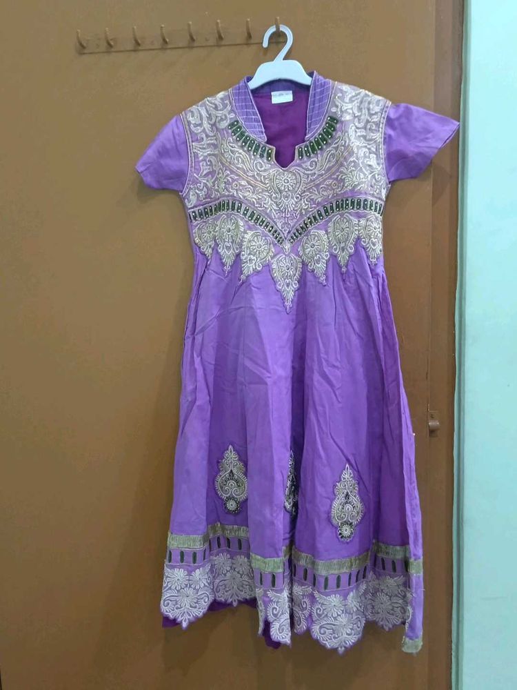 Anarkali Suit With Collar A- Line Neck