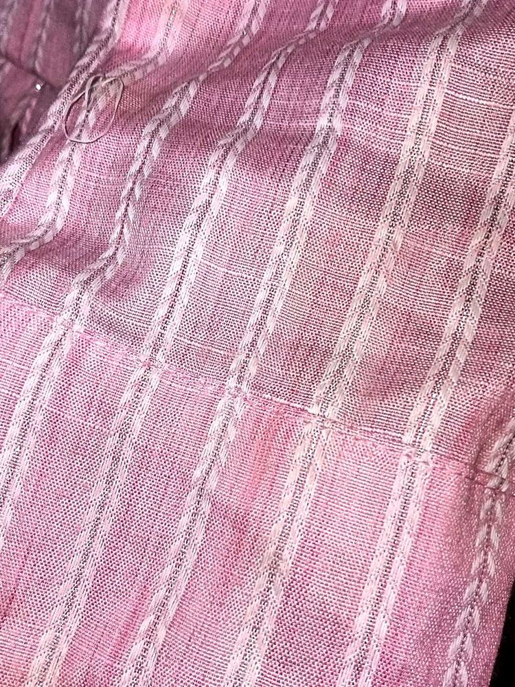 Pink Striped Fabric