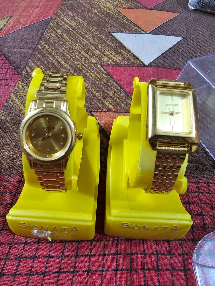 Sonata Gold Watches (Set of 2)