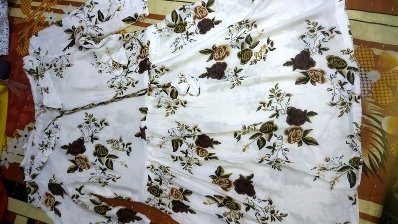 Knee Length Frock, Puff Sleeves