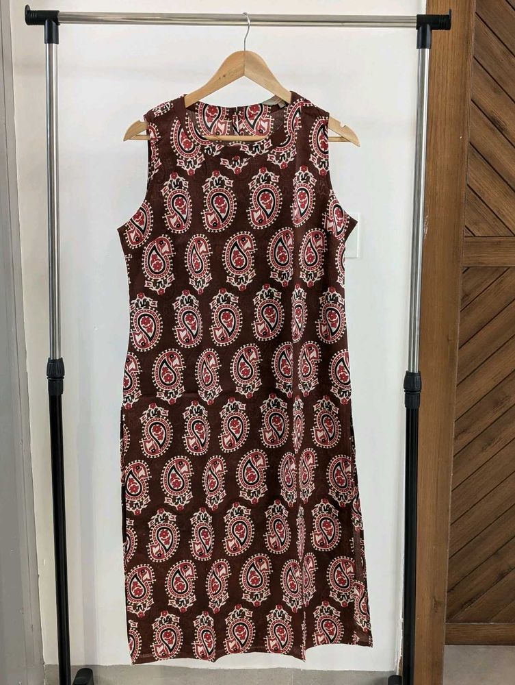 Paisley Print Sleeveless Dress