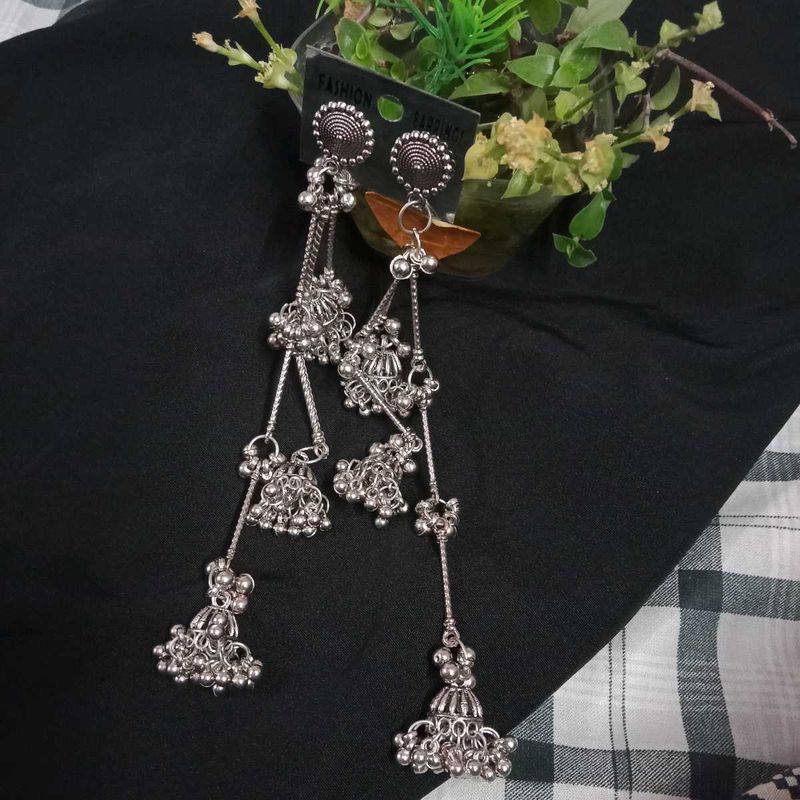 jhumri talaiya earings oxidised