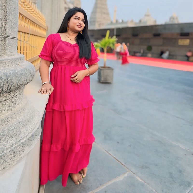 Tiered Pink Dress