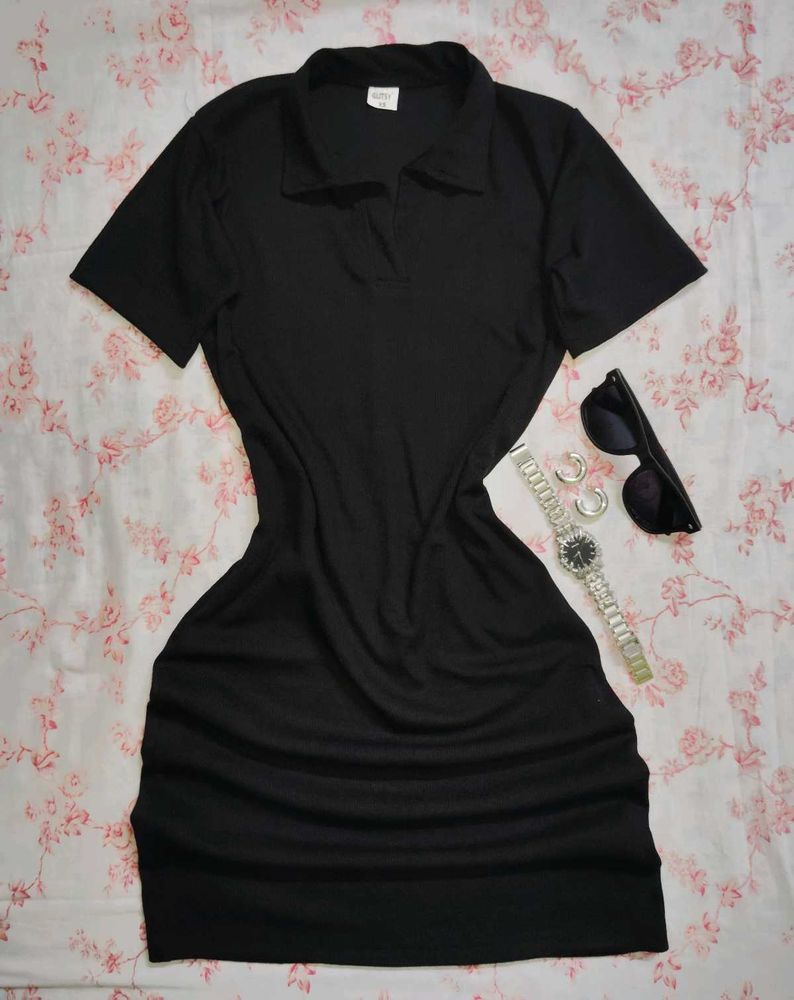 Black Polo Mini Dress