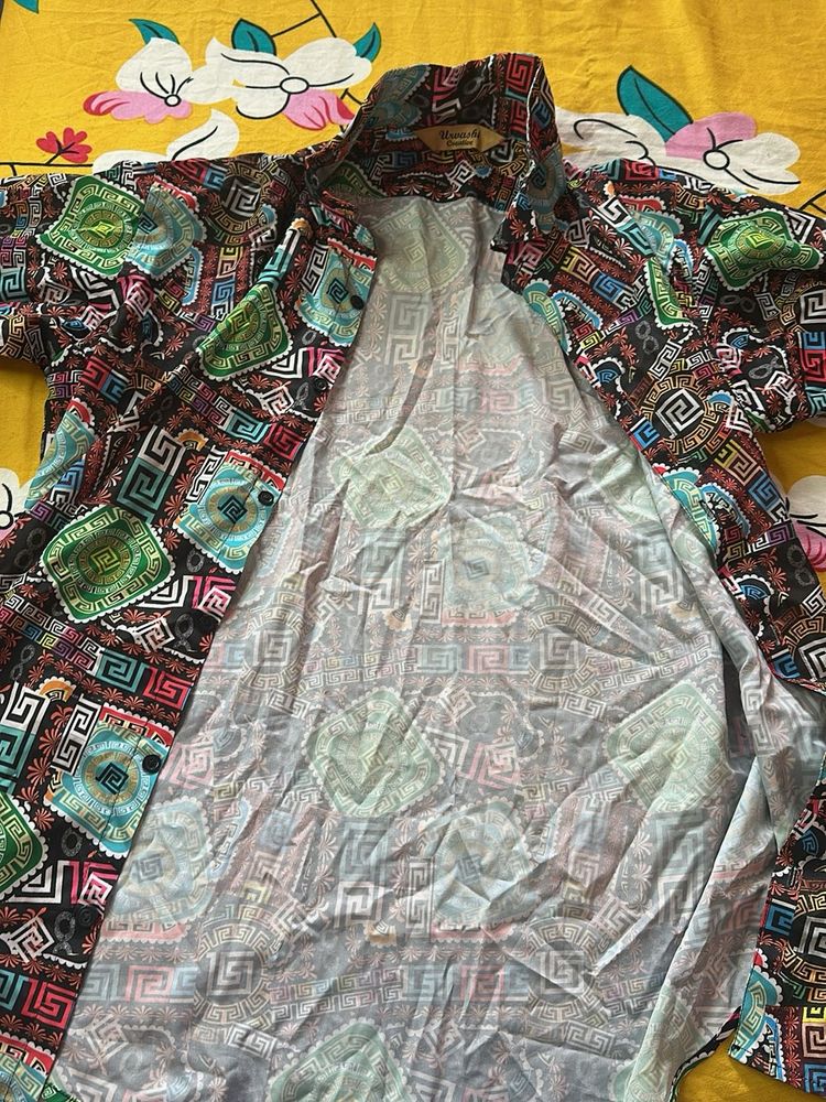 Patterned Short Sleeve Shirt