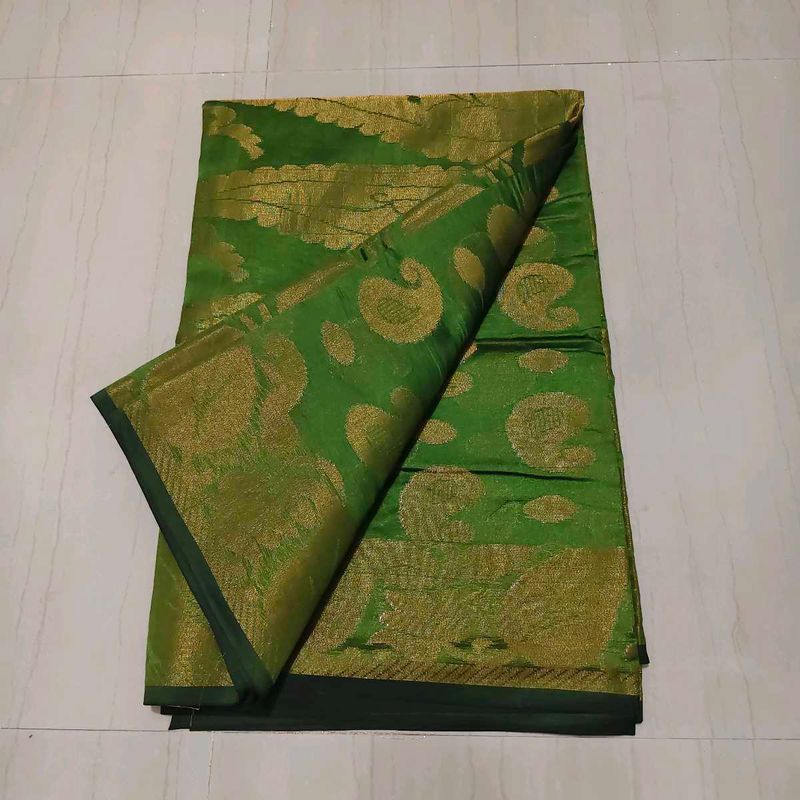 Green &amp; Gold Saree