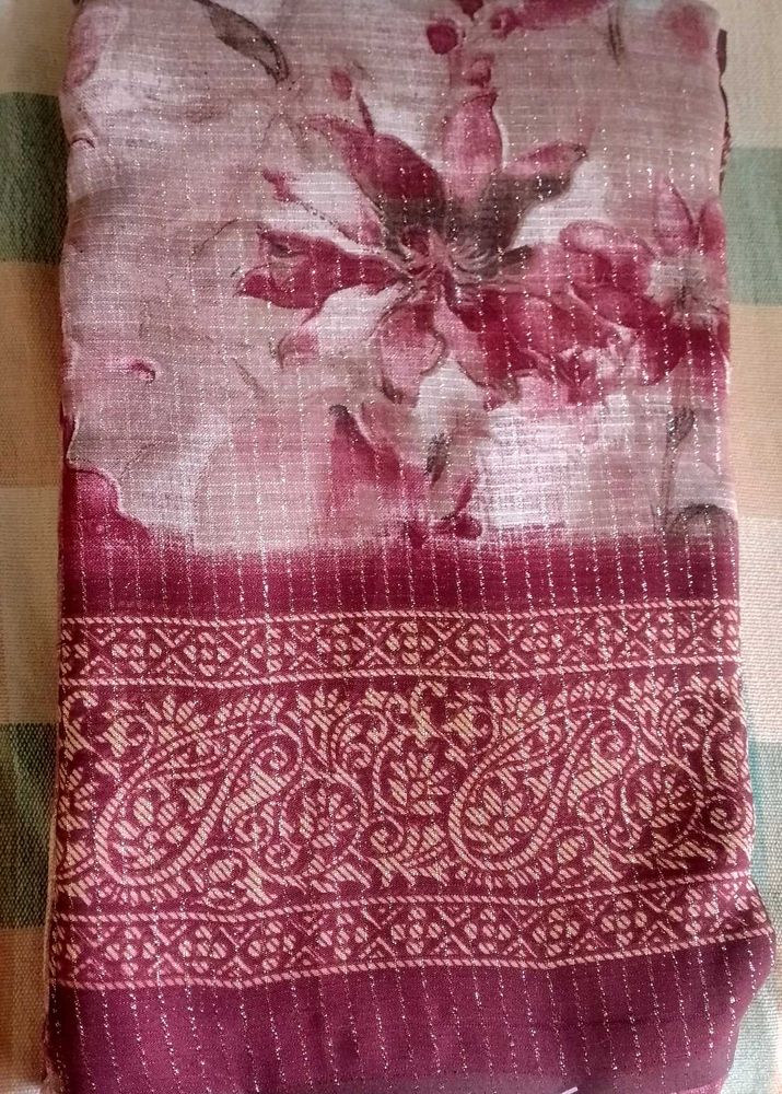Elegant Floral Print Saree