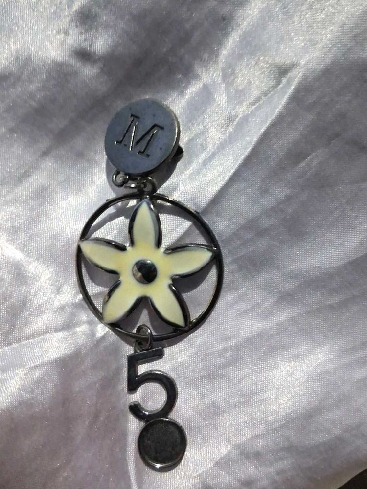 Vintage 'M' Flower Charm