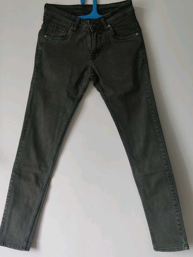 Slim Fit Olive Green Jeans