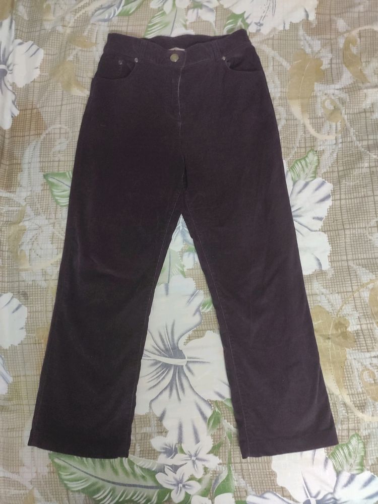 DARK PURPLE WIDE LEG COTRISE PALAZZO JEANS