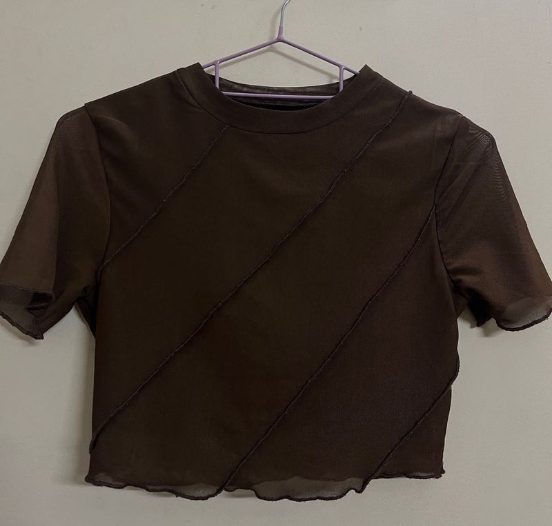 Littlebox brown crop top