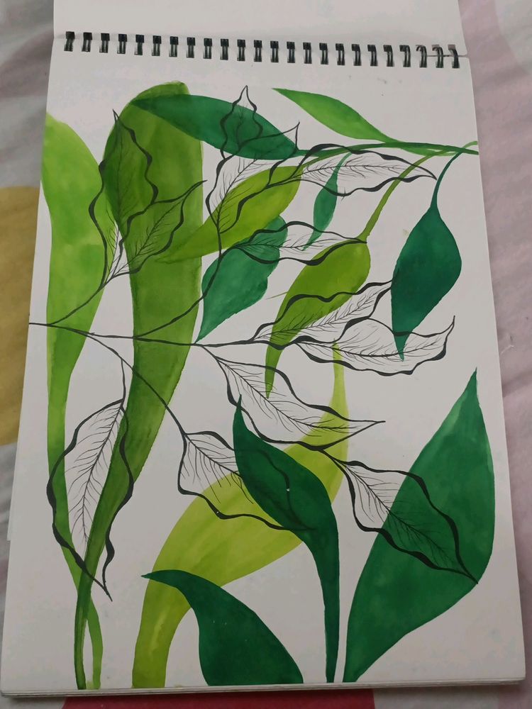 Leaves Aesthetic Painting