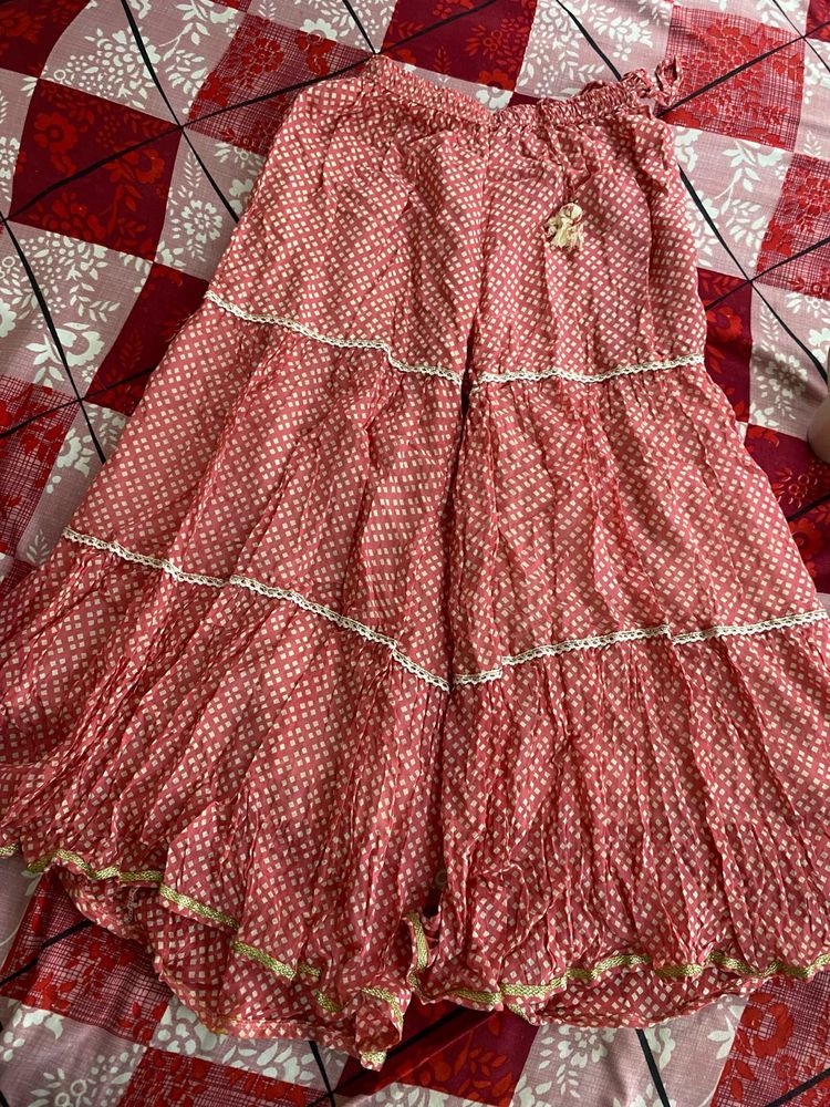 Pink Polka Dot Palazzo Pants like skirt