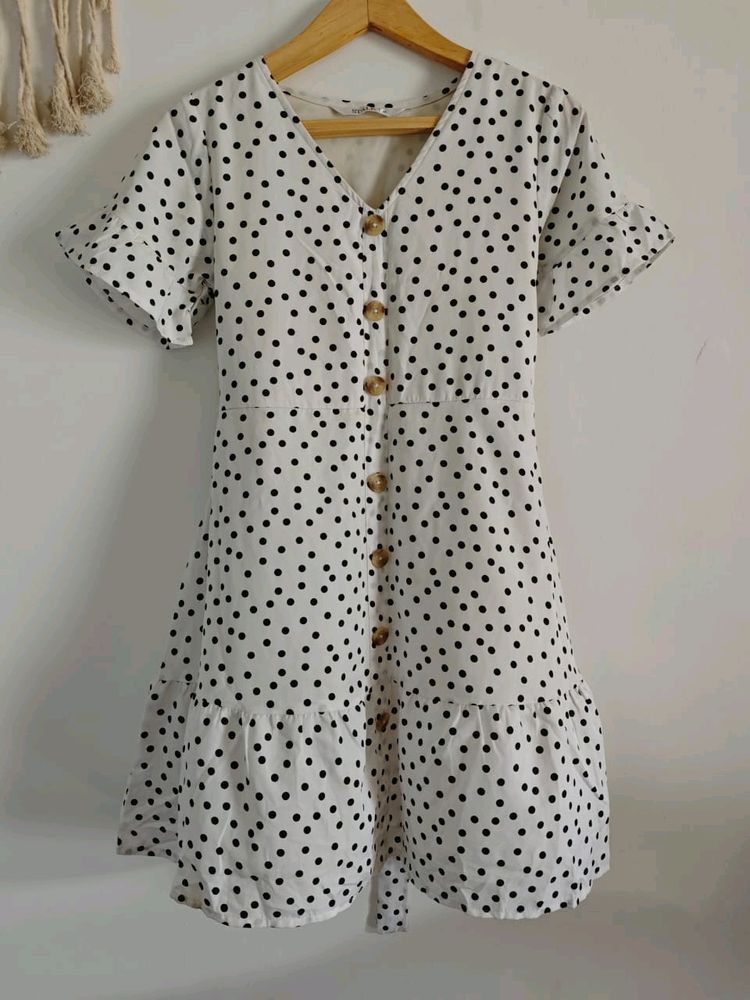 Street Style Stalk Polka Dress