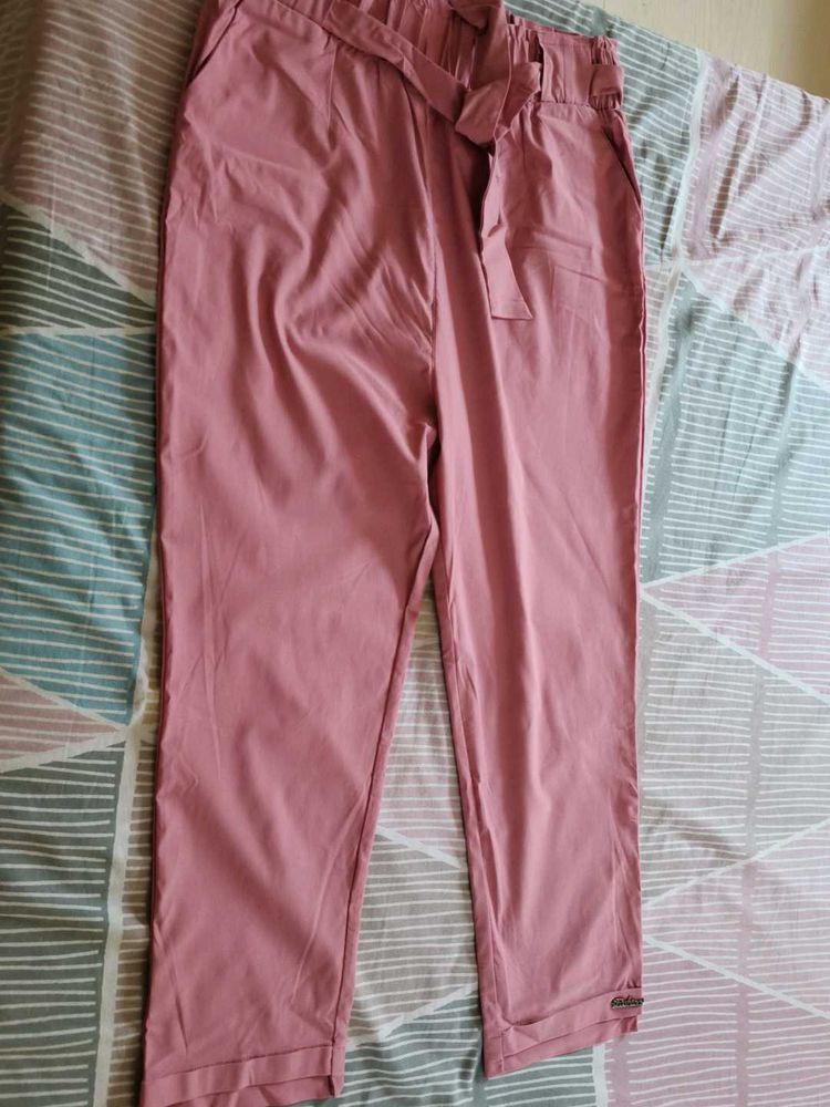 Pink Casual Pants