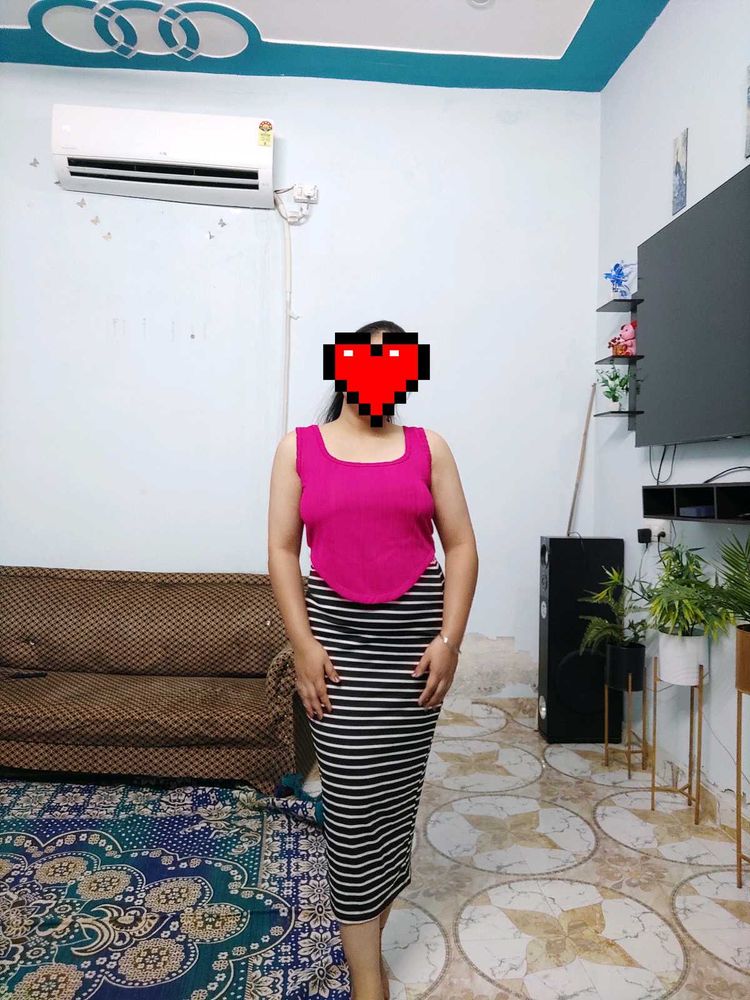 Striped Pencil Skirt