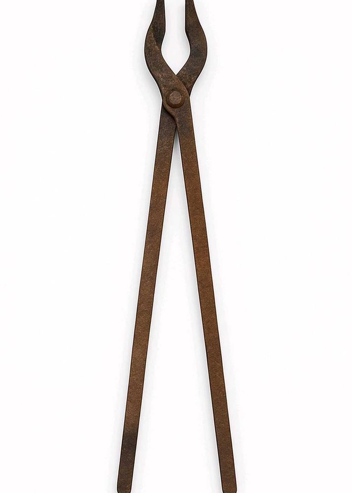 Rustic Hand-Forged Blacksmith Tongs | 18” Flat Jaw