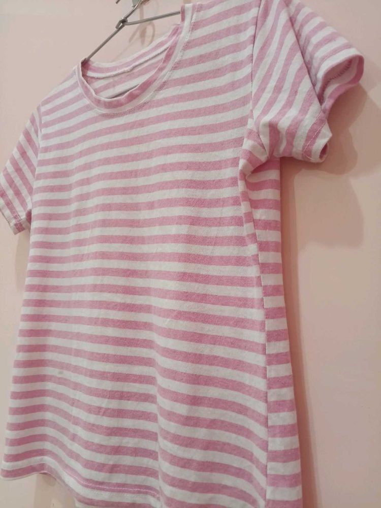 Pink Striped T-Shirt