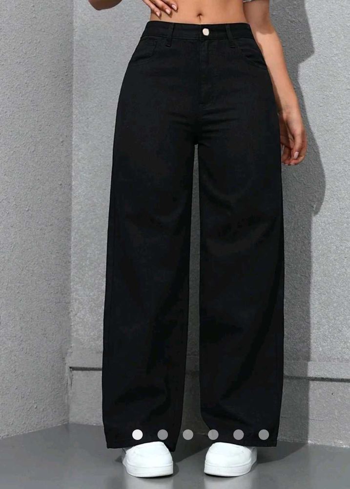 Flared Jet Black Jeans