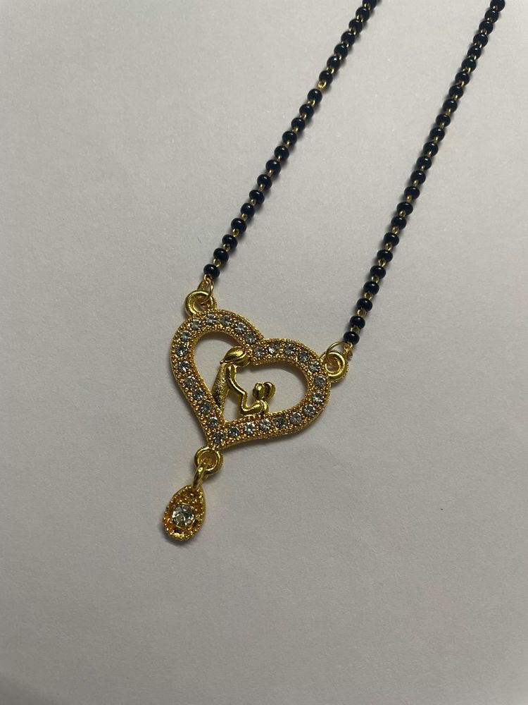 Golden Heart Shaped Mangalsutra