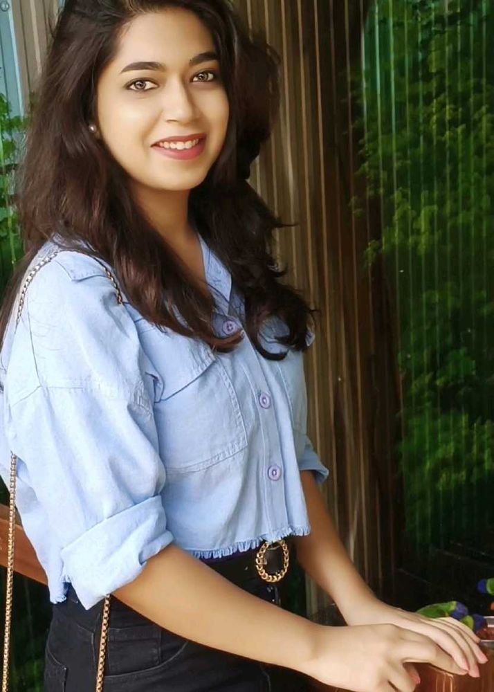 Cute Light Blue Crop Top