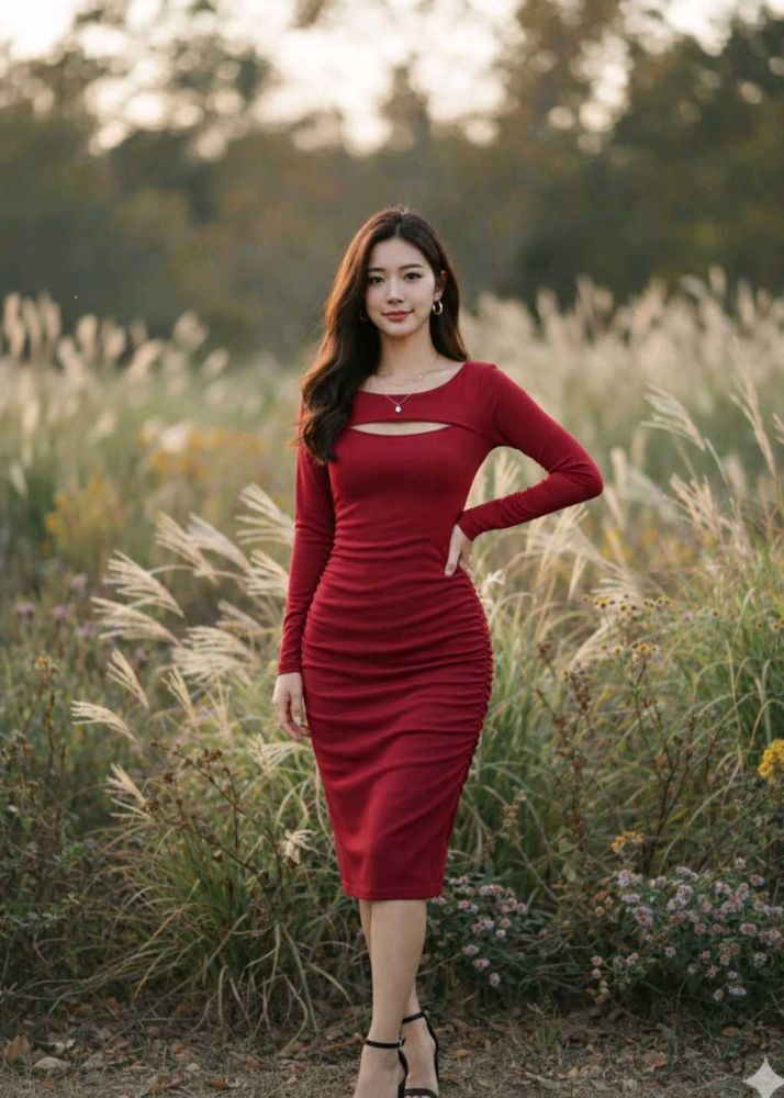 Chic Red Bodycon Dress