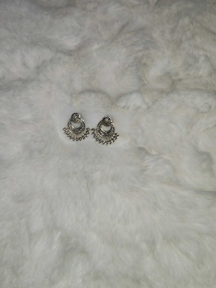 Silver Jhumka Earrings