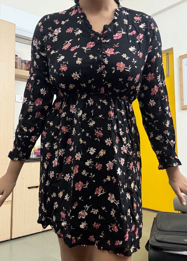 Floral Print Mini Dress