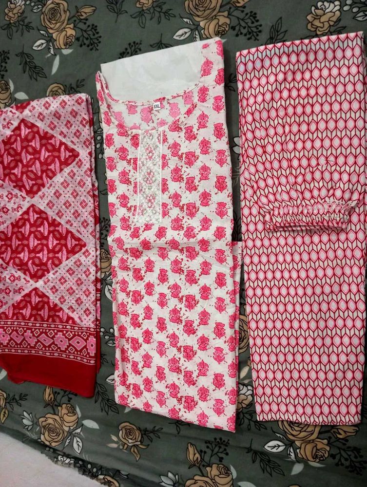 Pink Kurta Set With Dupatta