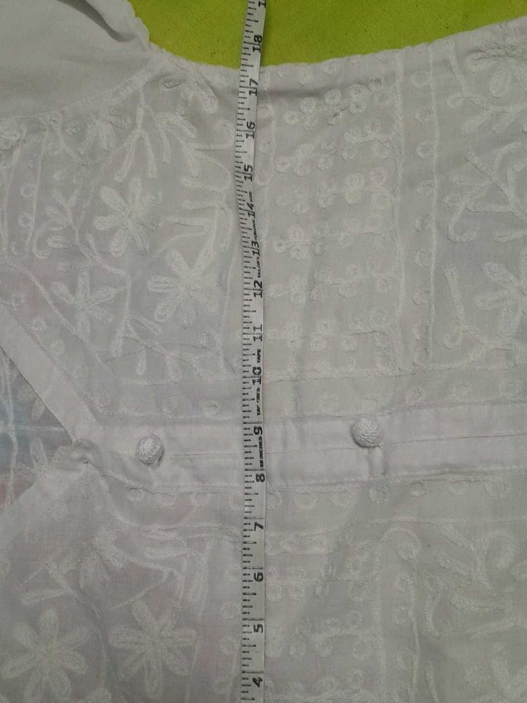 Elegant White Embroidered Top