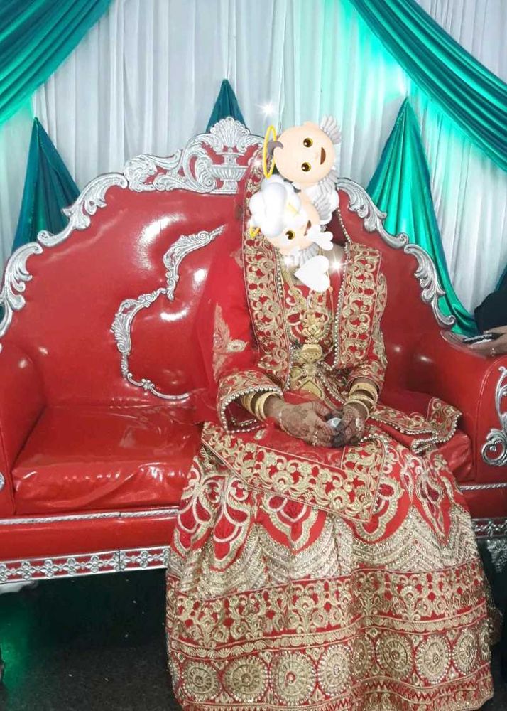 Ornate Red &amp; Gold Bridal gown..