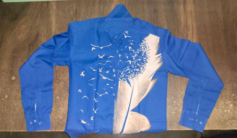 Blue Printed Shirt