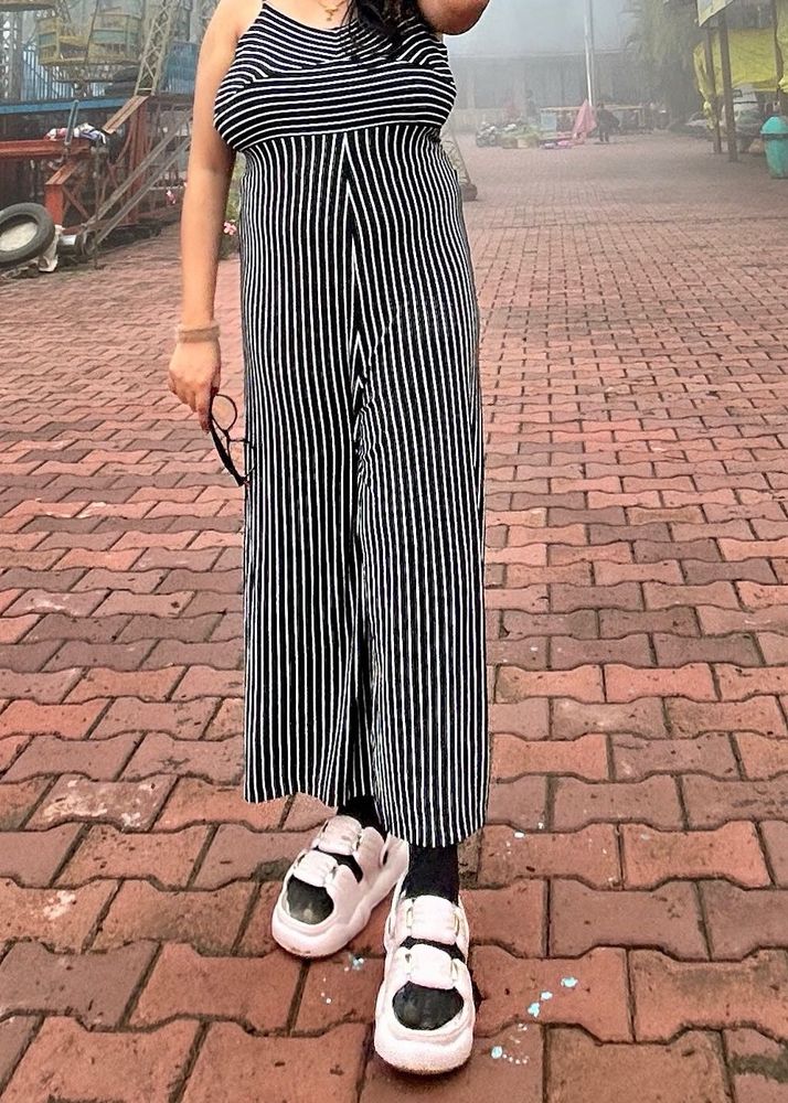 Striped Wide Leg Jumpsuit