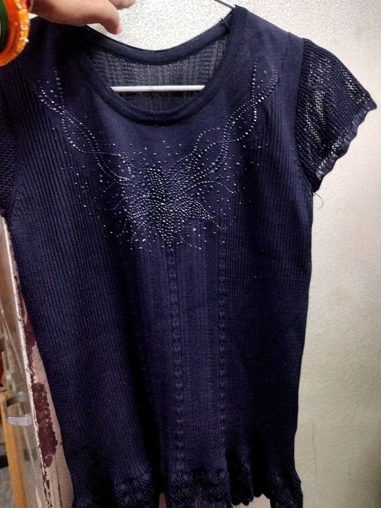 Embellished Knit Top