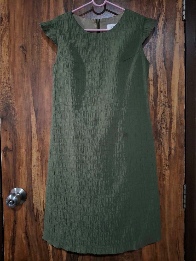 Olive Green Shift Dress